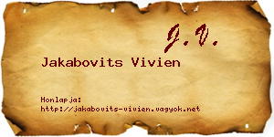 Jakabovits Vivien névjegykártya